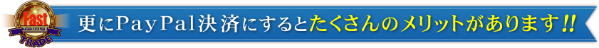 更にPayPal決済にするとたくさんのメリットがあります